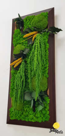 Tablou Amaranthus Verde Vertical – Ramă Patinată cu Auriu [3]