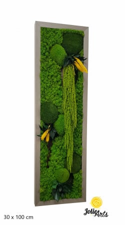 Tablou Amaranthus Verde Vertical cu Ramă Gri – Profil Gros [1]