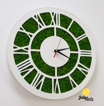 Ceas rotund licheni verde deschis Jolie Arts [6]