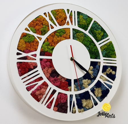Ceas rotund licheni multicolori Jolie Arts [6]