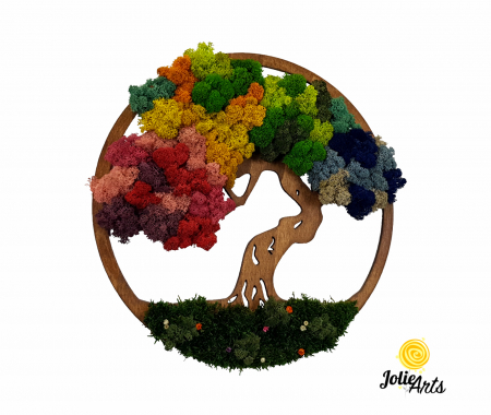 Copacul vietii colorat pe suport culoare maro [0]