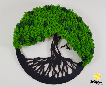 Copacul Vieții cu licheni stabilizați două nuanțe de verde – decor handmade natural [3]
