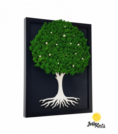 Tablouri - Copacul Vieții cu Licheni Natur – Ramă Neagră | Jolie Arts