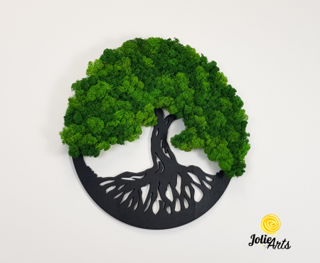 Copacul Vietii cu Suport, decorat cu doua nuante de licheni naturali stabilizati [1]
