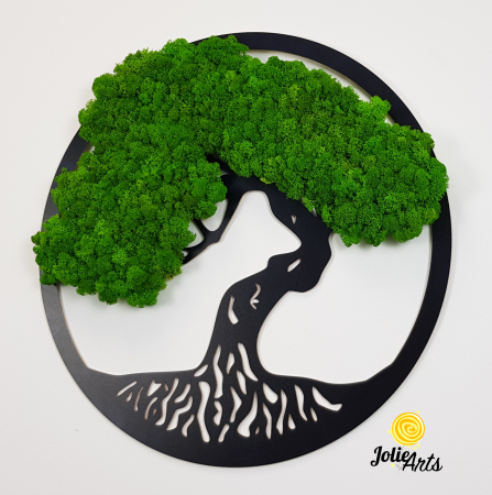 Copacul Vieții cu licheni naturali stabilizați, Ø 40 cm negru [5]