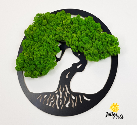 Copacul Vieții cu licheni naturali stabilizați, Ø 40 cm negru [5]
