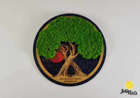 Copacul Vieții Galaxy cu licheni naturali stabilizați și mesaj personalizat [4]