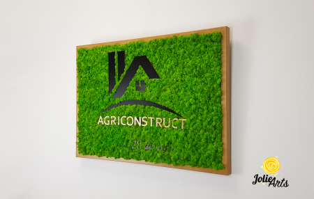 Logo Agriconstruct decorat cu licheni naturali stabilizati [1]