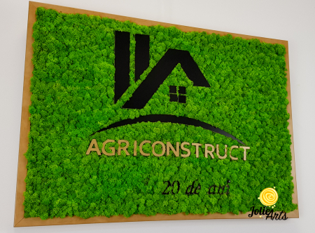 Logo Agriconstruct decorat cu licheni naturali stabilizati [4]
