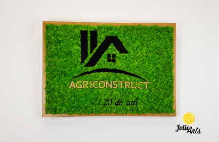 Logo Agriconstruct decorat cu licheni naturali stabilizati [2]