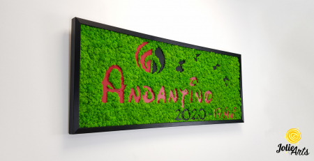 Logo Andantino, dimensiune 40 x 100 cm,  licheni naturali stabilizati, Jolie Arts, www.tablouriculicheni.ro-2 [4]