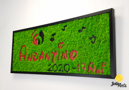 Logo Andantino, dimensiune 40 x 100 cm,  licheni naturali stabilizati, Jolie Arts, www.tablouriculicheni.ro-2 [2]