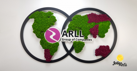 Logo-uri personalizate - Logo ARLL, decorat cu licheni naturali stabilizati