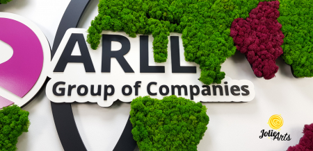 Logo ARLL, decorat cu licheni naturali stabilizati [2]