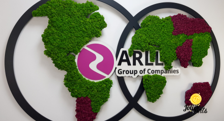 Logo ARLL, decorat cu licheni naturali stabilizati [1]