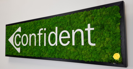 Logo Confident decorat cu licheni naturali stabilizati [5]