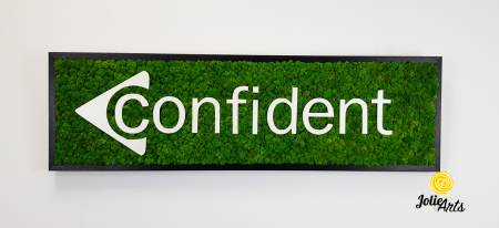 Logo Confident decorat cu licheni naturali stabilizati [2]