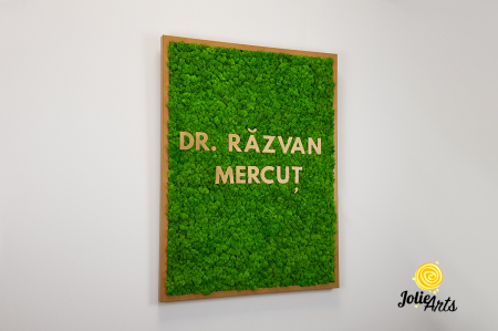 Logo Dr. R.M. decorat cu licheni naturali [3]