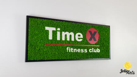 Logo-uri personalizate - Logo Fitness Club Decorat cu Licheni Naturali Stabilizati