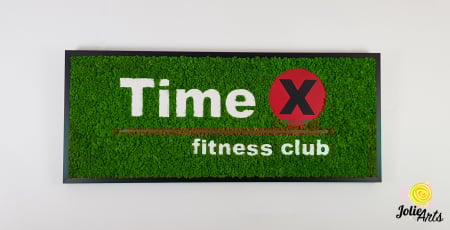 Logo Fitness Club Decorat cu Licheni Naturali Stabilizati [2]