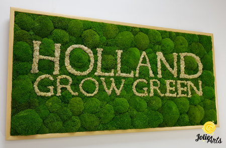 Logo Holland Grow Green Decorat cu Muschi Bombati si Licheni Naturali Stabilizati [5]