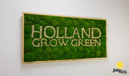 Logo Holland Grow Green Decorat cu Muschi Bombati si Licheni Naturali Stabilizati [3]