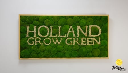 Logo Holland Grow Green Decorat cu Muschi Bombati si Licheni Naturali Stabilizati [2]