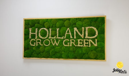 Logo Holland Grow Green Decorat cu Muschi Bombati si Licheni Naturali Stabilizati [1]