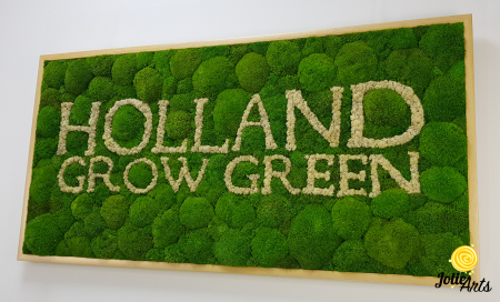 Logo Holland Grow Green Decorat cu Muschi Bombati si Licheni Naturali Stabilizati [4]