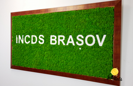 Logo INCDS BRASOV decorat cu licheni naturali stabilizati [1]