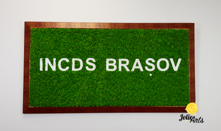 Logo INCDS BRASOV decorat cu licheni naturali stabilizati [2]
