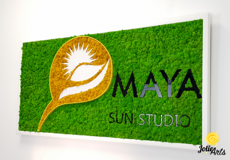 Logo Maya, dimensiune 50 x 100 cm,  licheni naturali stabilizati, Jolie Arts, www.tablouriculicheni.ro-5 [3]