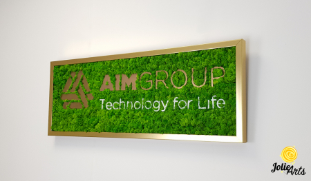 Logo personalizat cu licheni naturali stabilizati, AIM GROUP [1]