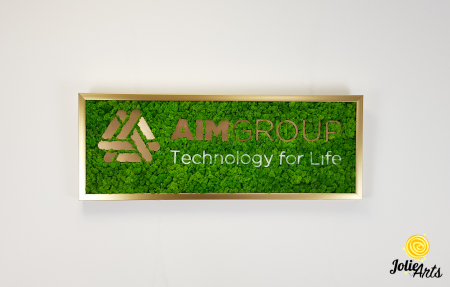Logo personalizat cu licheni naturali stabilizati, AIM GROUP [2]