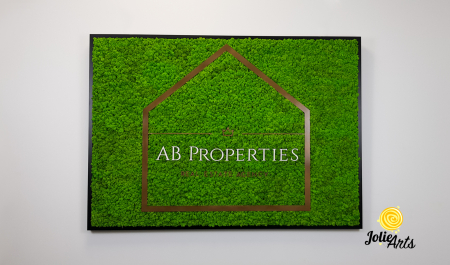 Logo Personalizat, Real Estate, decorat cu licheni naturali stabilizati [2]