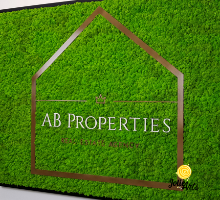 Logo Personalizat, Real Estate, decorat cu licheni naturali stabilizati [1]