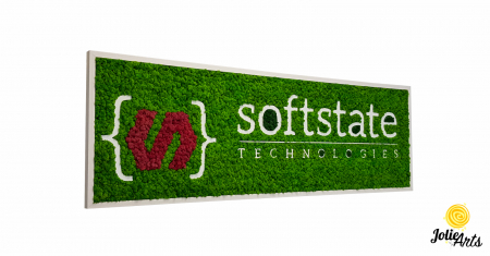 Logo-uri personalizate - Logo Softstate,  licheni naturali stabilizati, Jolie Arts, 50 x 150 cm, www.tablouriculicheni.ro-2