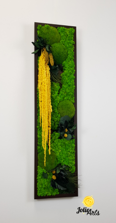 Tablou Amaranthus Galben Design Vertical cu licheni naturali [3]
