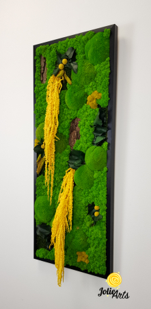 Tablou Amaranthus Galben Design Vertical cu licheni naturali [2]