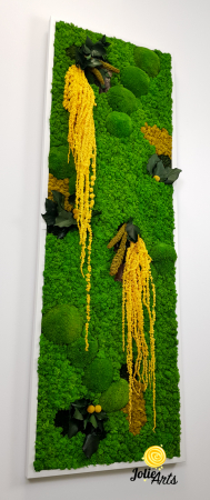 Tablou Amaranthus Galben Design Vertical cu licheni naturali [6]