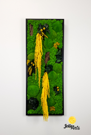 Tablou Amaranthus Galben Design Vertical cu licheni naturali [3]