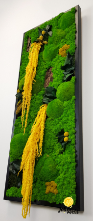 Tablou Amaranthus Galben Design Vertical cu licheni naturali [5]