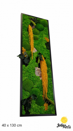 Tablouri - Tablou Amaranthus Galben Design Vertical cu licheni naturali