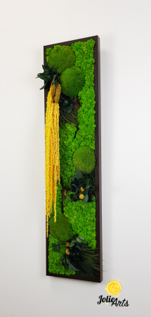 Tablou Amaranthus Galben Design Vertical cu licheni naturali [1]