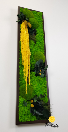 Tablou Amaranthus Galben Design Vertical cu licheni naturali [5]