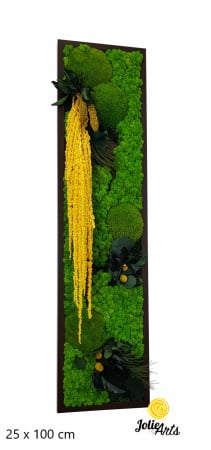 Tablouri - Tablou Amaranthus Galben Design Vertical cu licheni naturali