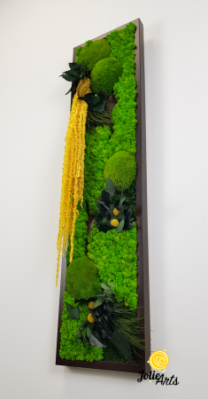 Tablou Amaranthus Galben Design Vertical cu licheni naturali [4]