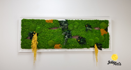 Tablou Amaranthus Galben cu ramă albă și inserție gri [3]