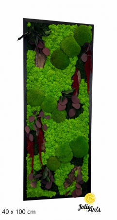 Toate Produsele - Tablou Amaranthus Burgundy Vertical cu licheni și mușchi bombat
