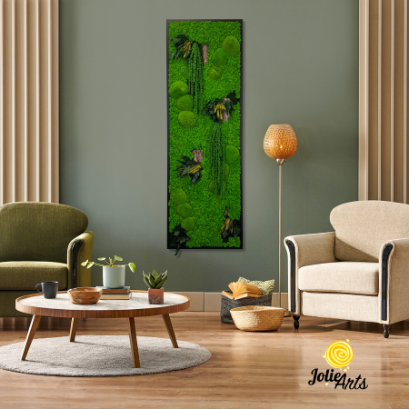 Model Amaranthus Verde – Design Vertical, Tablou Licheni Naturali [1]